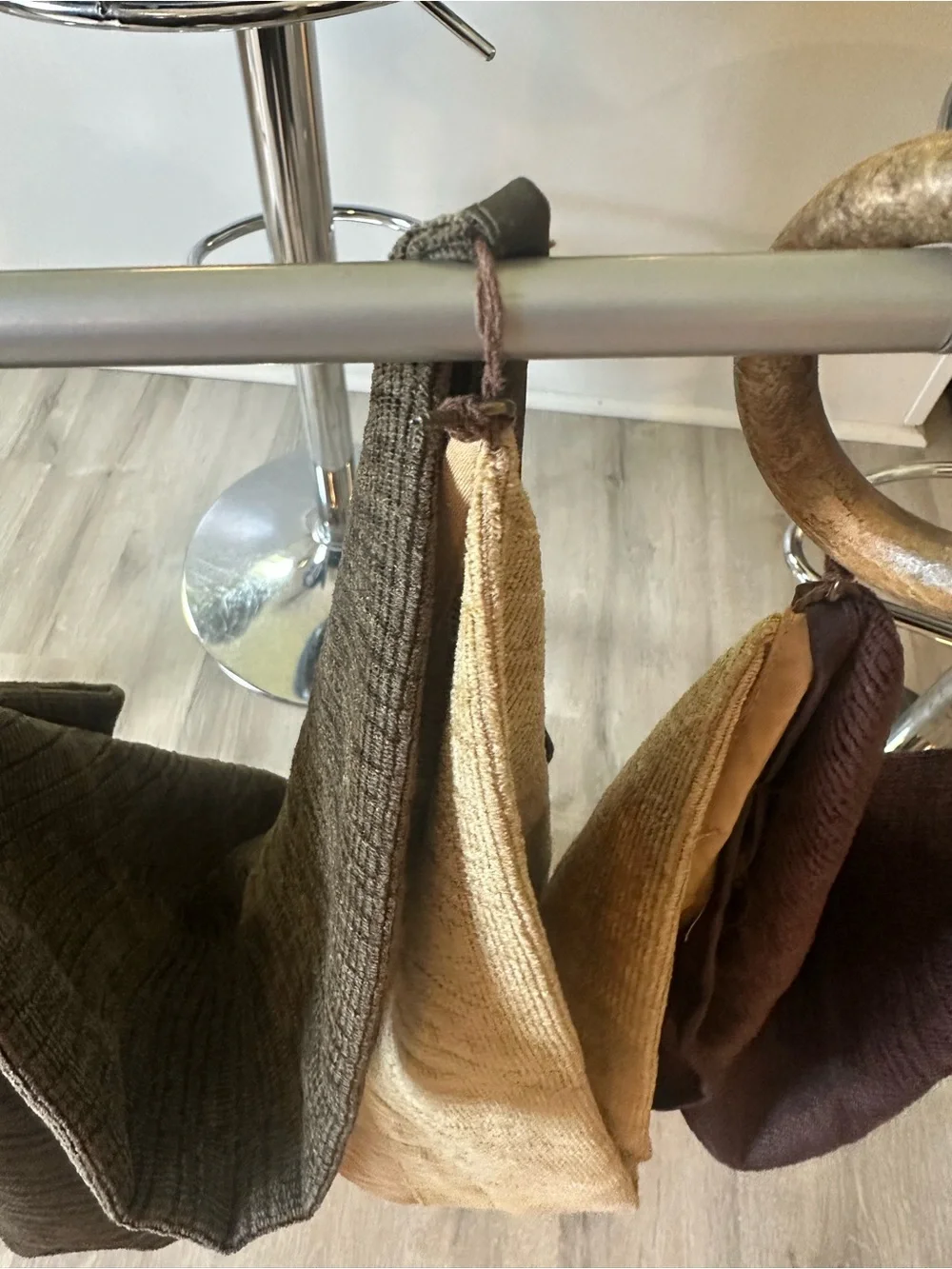 Croscill Home Window Scarf Valance Draping Set with Wood Rings and Tassels